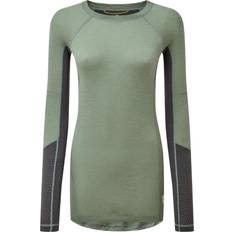 Gold - Women Base Layers Artilect Goldhill 125 Zoned Women's Merino Long Sleeve Crew Sea Spray/Ash