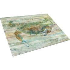 Caroline's Treasures Tempered Glass Crab Leg Up Sunset Chopping Board