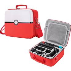 & White Hard Shell Carrying Case For Nintendo Switch/Switch OLED, Large Deluxe Waterproof Travel Bag Fits