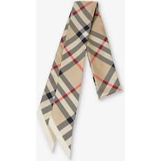 Burberry Damen Halstücher & Schals Burberry Womens Archive Beige Check-pattern Silk Scarf