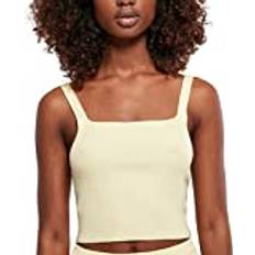 Akryl T-shirts Urban Classics Women's Cropped Knit Top T-Shirt, softyellow