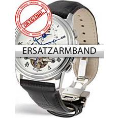Watch Straps Perigaum Ersatzband schwarz 24 mm mit Faltschließe