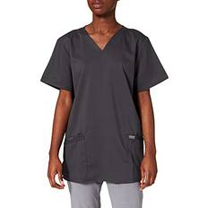 Work Jackets Cherokee Women's V-Neck Top, Pewter