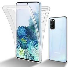 Samsung Galaxy S20 FE Mobile Phone Cases Cadorabo Case for Samsung Galaxy S20 FE 360 Full Body Mobile Phone Case Front and Back Screen Protection All-Round Protective Cover Clear