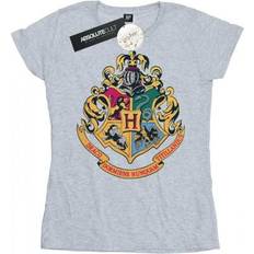 Gold T-shirts Harry Potter Damen/Damen Hogwarts Wappen Gold Tinte Baumwoll-T-Shirt