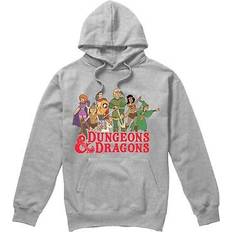 Vaatteet Dungeons & Dragons XXL, Sports Grey Dungeons & Dragons Mens Line Up Pullover Hoodie