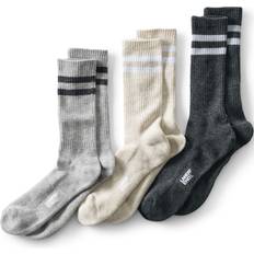 Lands' End Men Socks Lands' End Men's Performance 3-Pack Crew Sock, Medium, Dark Grey