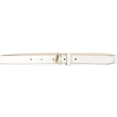 White - Women Belts Jimmy Choo Mini Leather Belt - Latte Light Gold