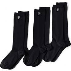 Lands' End Women Socks Lands' End Women's Seamless Toe Solid Trouser Socks 3-Pack, Large-XL, Black