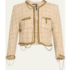 Polycarbonate Jackets R13 Tweed Chain-Trim Jacket