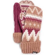 Pink - Women Gloves & Mittens Muk Luks Women's Cuff Mittens, Med Pink