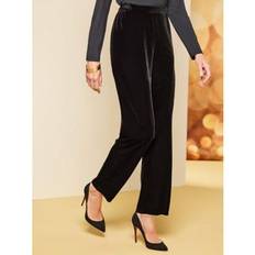 Velvet Pants & Shorts Alex Evenings Plus High-Rise Pull-On Velvet Pants Black Black