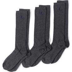 Lands' End Women Socks Lands' End Women's Seamless Toe Solid Trouser Socks 3-Pack, Small-Medium, Grey