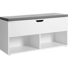 Vasagle Furniture Vasagle Shoe Bench White and Gray