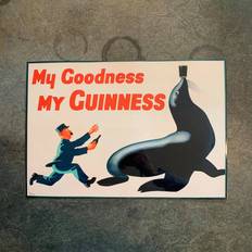 Wall Decor on sale Happy Larry Stivers My Goodness My Guinness Seal Sea Lion Sign Wall Decor