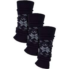 Women Arm & Leg Warmers Sock Snob Womens Pairs Multipack Leg Warmers for Women Black Fairisle One