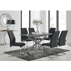Drop-Leaf Table Dining Sets Canora Grey Eubanks Modern High Gloss Extendable Dining Set