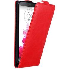 Cadorabo Funda para LG G3 in ROJO MANZANA Cubierta Proteccion Estilo Flip con Cierre Magnetico Etui Case Cover Carcasa rojo