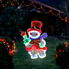 Acrylic Christmas Lights DIY Frosty Snowman Multicolour Christmas Lighting