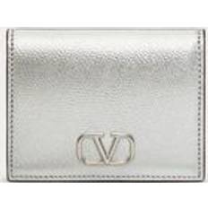 Valentino Garavani VLOGO SIGNATURE METALLIC CALFSKIN COMPACT WALLET Wo UNI