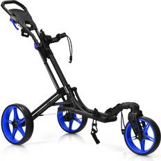 Golf Trolleys on sale Goplus Folding Swivel Wheel Bag Cart Blue