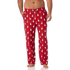 Men's Flannel Pajama Pant, Red, Penguin