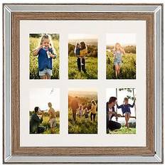 Beliani Wall Decorations Beliani Mirrored Multi for 6 Photo Frame
