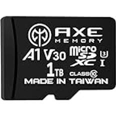 AXE MEMORY 1 TB Micro SD-kort 4K Ultra HD-video hög hastighet MicroSDXC upp till 95 MB/S A1 V30 UHS-I U3