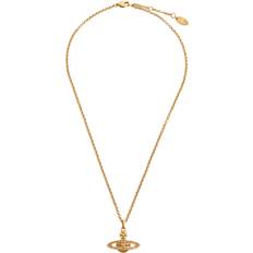 Vivienne Westwood Gold Plated Necklaces Vivienne Westwood Mini Bas Relief Embellished orb Necklace Gold One