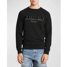 Balmain Man Truien Balmain Sweater Met Logoprint - Zwart