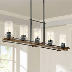 Lighting Franklin Iron Works Ranger Dust Linear Pendant Lamp