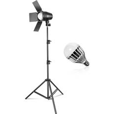 Lighting & Studio Equipment LimoStudio LimoStudio LED Photography Studio Continuous Light, 2250 Lumen 6500K LED Output Lighting with Barndoor Light Stand Kit, Comfortable Balanced Light for Eyes, AGG1697