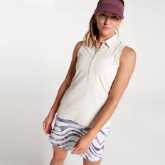 Brown - Women Polo Shirts Calia CALIA Women's Fairway Sleeveless Golf Polo, XXL, Light Sand