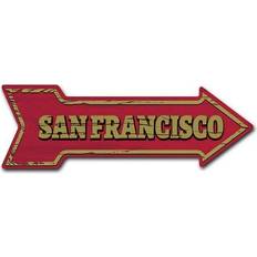 Red Wall Decor SignMission D-A-8-999624 8 x 24 in Indoor Outdoor Direction Sticker Vinyl Decals Wall Decor
