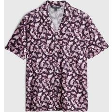 John Varvatos Leflore Ikat Short Sleeve Linen Button-up Camp Shirt