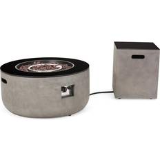 Noble House Adio 16 Round Concrete Propane Fire Pit Tank