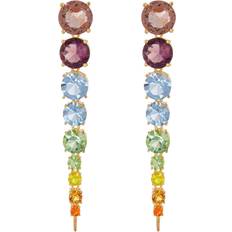 Rivka Friedman 18K Gold Clad Crystal Earrings - Gold