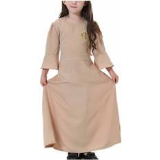 Girls - Sportswear Garment Dresses Yyeselk Yyeselk Holiday Long Dress Big Girls Long Sleeve V Neck Colorblock Dress Khaki 15-16 Years