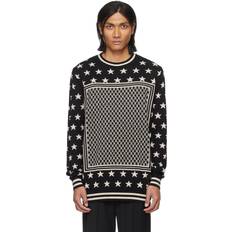 Balmain Homme Pulls Balmain Mini Monogram Stars Sweater black