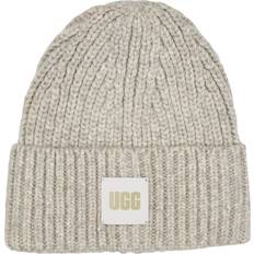 Chunky Rib Beanie W Light Grey Storlek ONESIZE