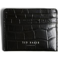 Ted Baker Portemonnees en sleutelhouders Ted Baker FABAY Black Croc Leather Card Holder