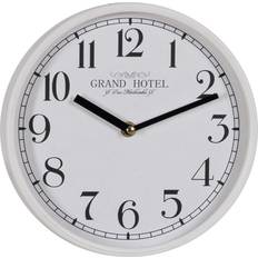 BigBuy Home White Wood Crystal Wall Clock 22cm