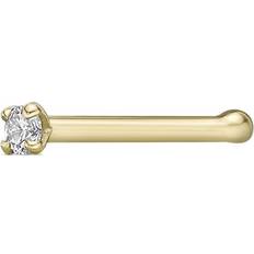 Unisex Piercings Lavari Jewelers Lila Moon 14k Gold Diamond Accent Straight Nose Stud, Women's, Yellow