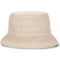 Men Hats on sale Marni Off-White Embroidered Bucket Hat