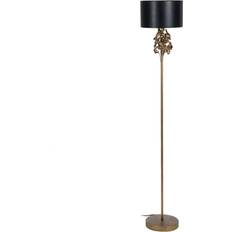 E Floor Lamps BigBuy Home Black Golden Floor Lamp 30cm