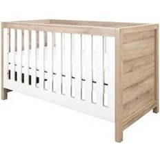 Tutti Bambini Modena 3 in 1 Cot Bed White/Oak 29.5x58.3"