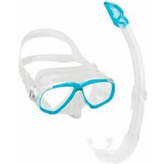 Schnorchel-Sets Cressi Perla Unisex Erwachsene Schnorchelset Perla Maske Schnorchel Mexico, Transparent/Aquamarin, Einheitsgröße