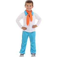 Police Fancy Dresses Fun Costumes Scooby Doo Toddler Fred Costume Blue/Orange/White 4T