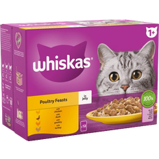 Pets Whiskas Poultry Feasts in Jelly 1+ Adult Wet Cat Food Pouches