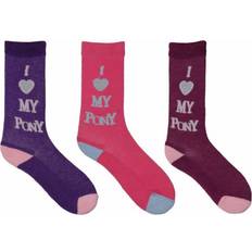 Girls - Purple Socks TuffRider Childs Love My Pony Socks Pack Pink One